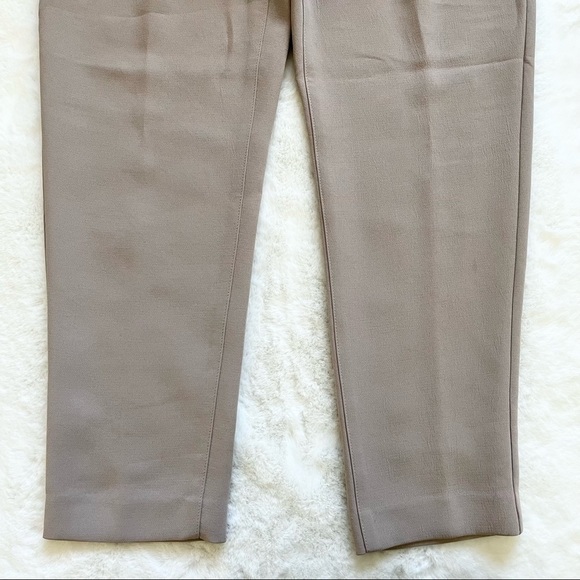 ARITZIA WILFRED Gray Cropped Ribbon Waist Tie Pants Minimalist Contemporary - Picture 4 of 13